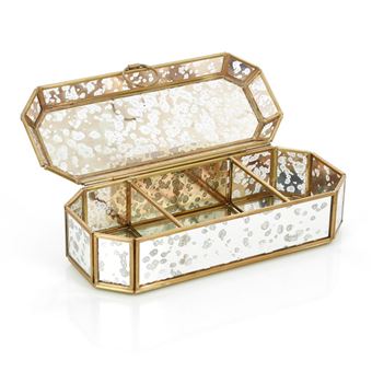Boîte à bijoux miroir vieilli