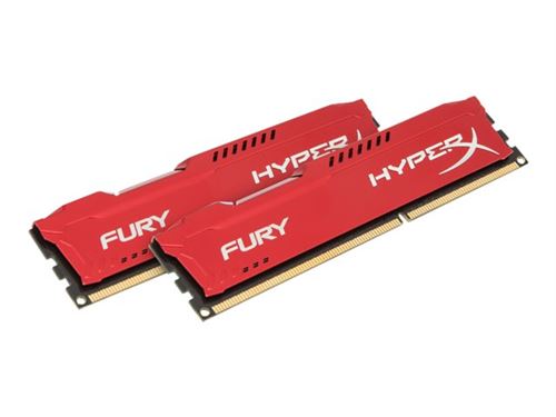 Mémoire RAM HyperX 8Go (2x4Go) rouge DIMM DDR3 1866MHz CL10 240 broches HX318C10FRK2 8