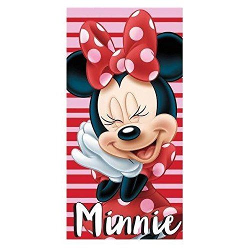 MINNIE Noeud Serviette de plage microfibre 70x140 cm rouge et noir