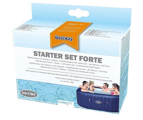 Bestway Kit D’entretien Spa Starter Metal & Limescale + Ph + Désinfection + 10 Tests - Image 1