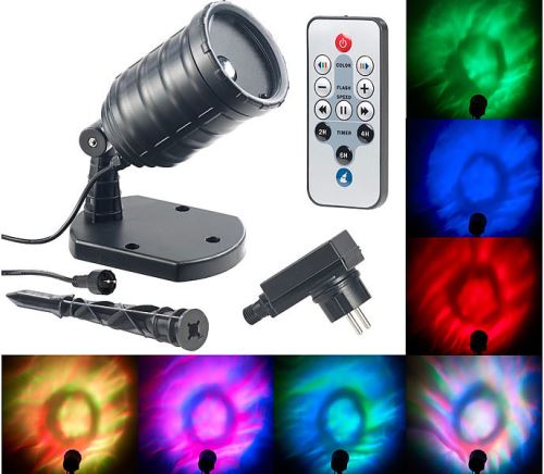 Projecteur LED RVB télécommandé à effets aquatiques