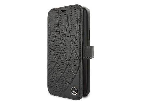 Etui Mercedes Quilted Perforated folio stand pour iPhone 11 noir