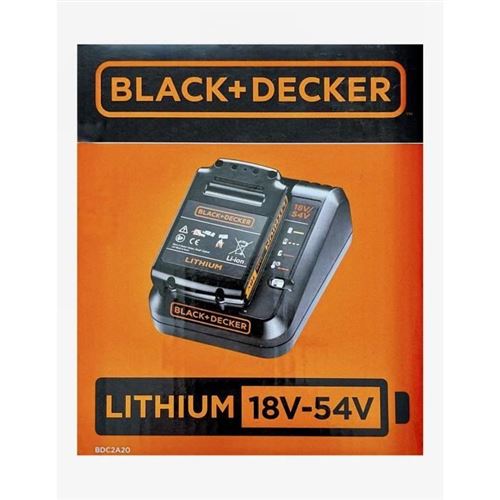 Ensemble de Batterie et de Chargeur BDC2A20-QW - Batterie Slide Pack Lithium 18V 2 Ah + Chargeur 2 Ah