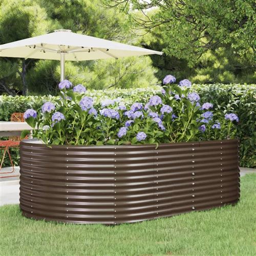 Vidaxl Marron Lit Surélevé De Jardin Acier Galvanisé - Image 2
