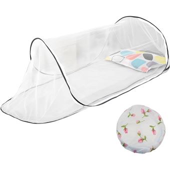 Moustiquaire pliable pour lit tente pop-up tente de voyage pliable avec sac de rangement, moustiquaire de voyage, camping, lit simple, camping - 1