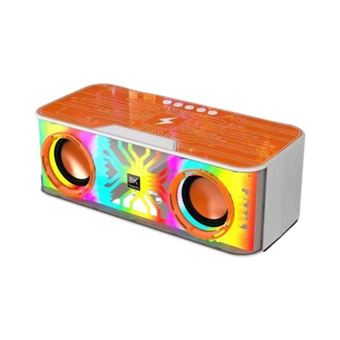 Enceinte portable sans fil Bluetooth A9 Blanc - carte TF pouvant être insérée, interface USB, éclairage ambiant, chargement sans fil pour téléphone portable - 1