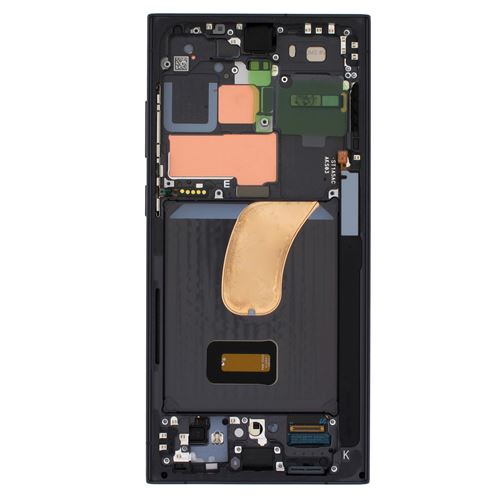 Écran Officiel pour Samsung S23 Ultra Vitre Tactile et Châssis Noir Phantom