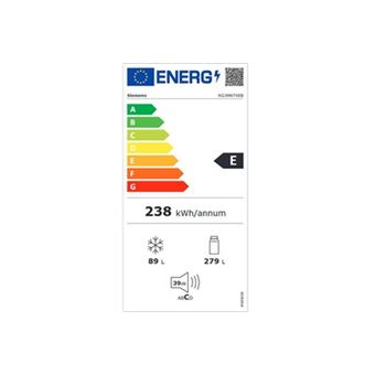 KG39N7XE - iQ300, Réfrigérateur combiné pose-libre, 203 x 60 cm, Inox Noir