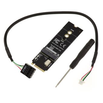 KALEA-INFORMATIQUE Adaptateur carte M2 E Key ou E+A Key vers port M.2 M Key pour cartes Wifi, Bluetooth, compatible Intel 7260. - 1
