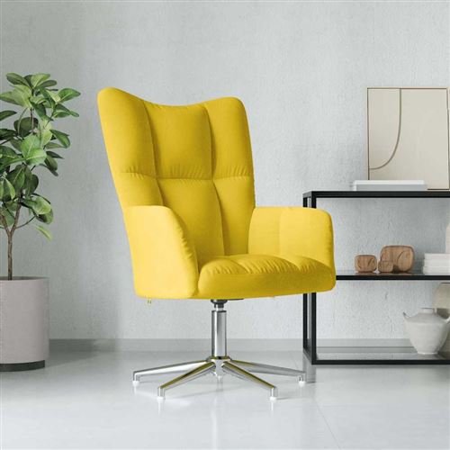 Non Communiqué Jaune Vidaxl Chaise De Relaxation Moutarde Velours328124
