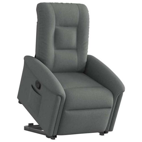 vidaXL Fauteuil de relaxation inclinable tissu gris foncé