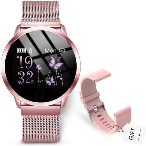 Montre Connectée Chronus Q81BC IP67 Étanche Fitness Tracker-Rose-Chronus