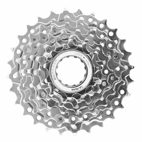 Cassette 7v. p2r pour shimano-sram vtt 11-28 argent (vendu a l unite) 11-13-15-18-21-24-28