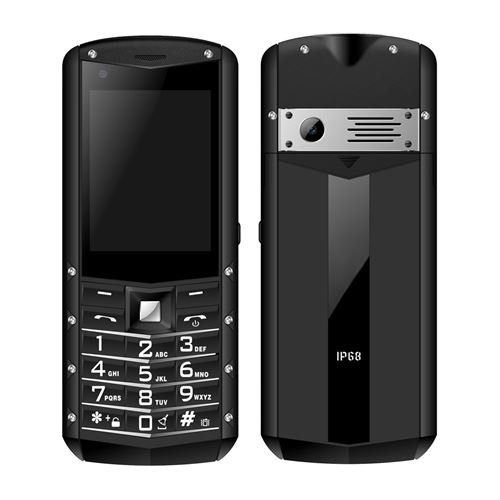 Téléphone de chantier Android 4G IP68 Incassable Wifi Bluetooth Dual SIM Noir +SD 8Go - YONIS