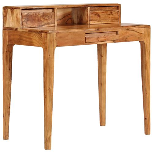 Non Communiqué Vidaxl Bureau Avec Tiroirs Bois Massif 88 X 50 X 90 Cm