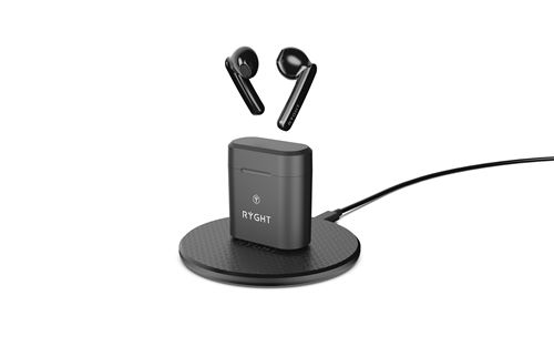 Ryght JAM+ - Véritables écouteurs sans fil avec micro - intra-auriculaire - Bluetooth - noir