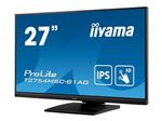 iiyama ProLite T2754MSC-B1AG - Écran LED - 27" - écran tactile - 1920 x 1080 Full HD (1080p) @ 60 Hz - IPS - 300 cd/m² - 1000:1 - 4 ms - HDMI, VGA - haut-parleurs - noir mat