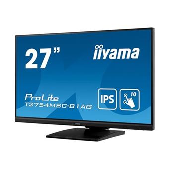 iiyama ProLite T2754MSC-B1AG - Écran LED - 27" - écran tactile - 1920 x 1080 Full HD (1080p) @ 60 Hz - IPS - 300 cd/m² - 1000:1 - 4 ms - HDMI, VGA - haut-parleurs - noir mat