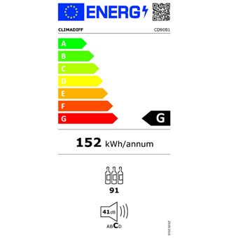 Cave a vin CLIMADIFF CD90B1