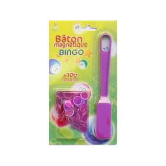 Accessoire Jeu De Loto Boîte Magnétique Loto - 100 Pions Bâton Ramasseur - Rose Fuschia - Jeu éducatif Enfant Jeu éducatif 3 Ans Plus