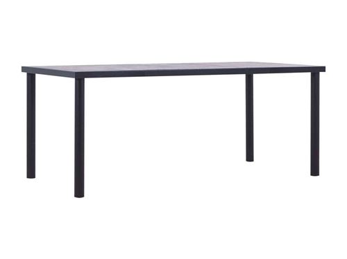 Non Communiqué Noir Table A Manger Fixe Sans Tiroir Rectangulaire En Mdf L 180 Cm