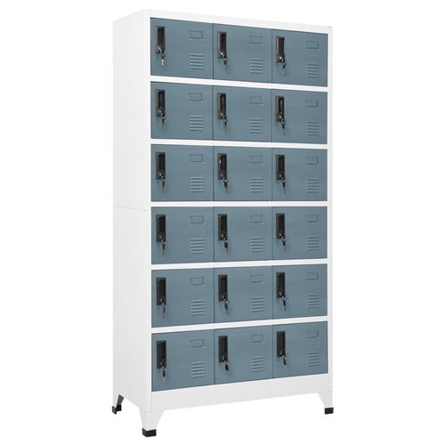 Non Communiqué Gris Vidaxl Lockerkast 90X40x180 Cm Staal Lichtgrijs En Donkergrijs339835