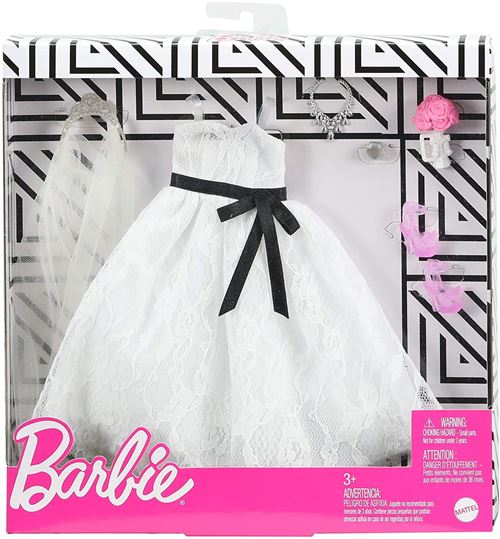 Barbie Bridal Fashion Accessory Pack - GHX73 - Ensemble robe de mariée pour poupée Barbie