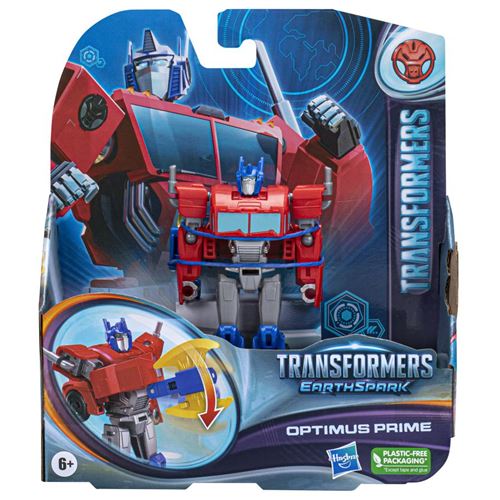 Non Communiqué Rouge Transformers Earthspark Optimus Prime Classe Guerrier