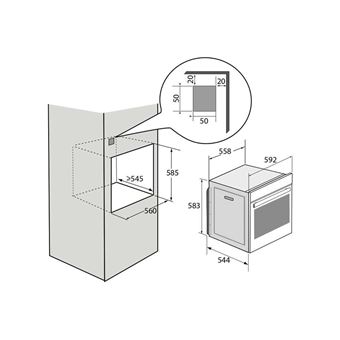 Four encastrable DE DIETRICH DOP4334X -1 gris pyrolyse 500.0 °C