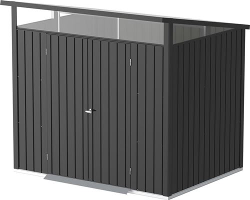 Abri de jardin m&eacute;tal MODERN - 4,45m&sup2; - Mono pente - Anthracite 