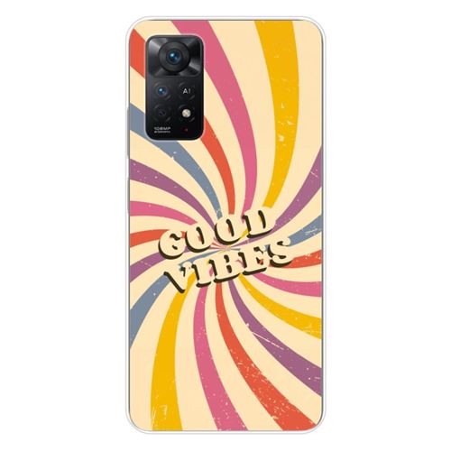 Coque en silicone imprimée compatible Xiaomi Redmi Note 11 Pro Plus 5G Good vibes