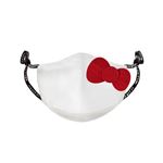 Masque ajustable adulte Hello Kitty blanc avec nœud rouge