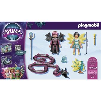 Playmobil Ayuma 70803 Crystal Fairy et Bat Fairy avec animaux