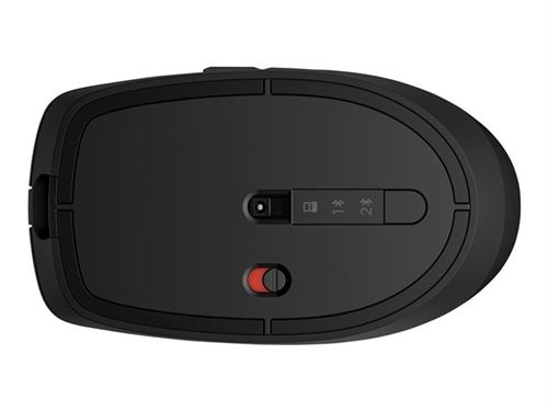 Hp 715 - Souris - Multi-Appareils, Rechargeable - 7 Boutons - Sans Fil, Filaire - Bluetooth 3.0, 2.4 Ghz - Récepteur Sans Fil Usb - Noir