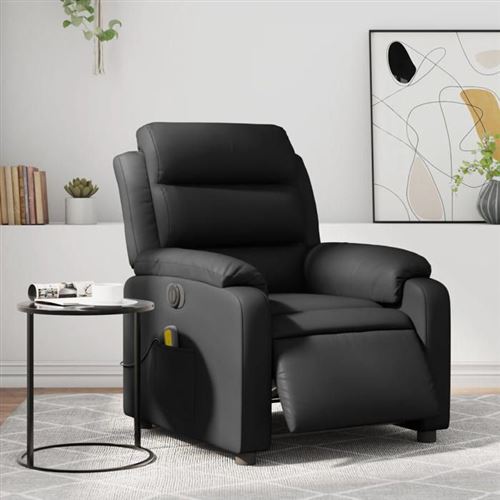 vidaXL Fauteuil de massage, relaxation électrique similicuirnoir
