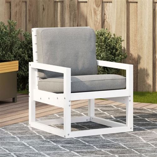 Vidaxl Blanc Salon De Jardin Bois - Image 2