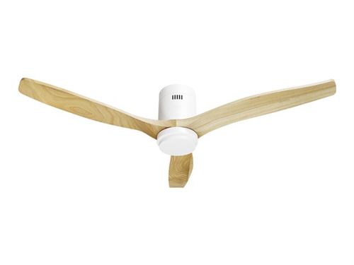 Hombli - Ventilateur de refroidissement avec lumière - fixé au plafond - 132 cm - blanc