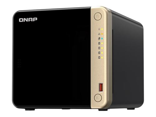 QNAP TS-464 - NAS-server - 4 bays - SATA 6Gb/s - RAID 0, 1, 5, 6, 10, JBOD - RAM 8 GB - 2.5 Gigabit Ethernet - iSCSI ondersteuning