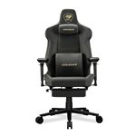 Fauteuil gaming - Cougar Gaming - ARMOREVOM - Noir/doré - Repose-Pieds Rétractable - Accoudoirs 5D - Jusqu'à 155° - Cuir PVC