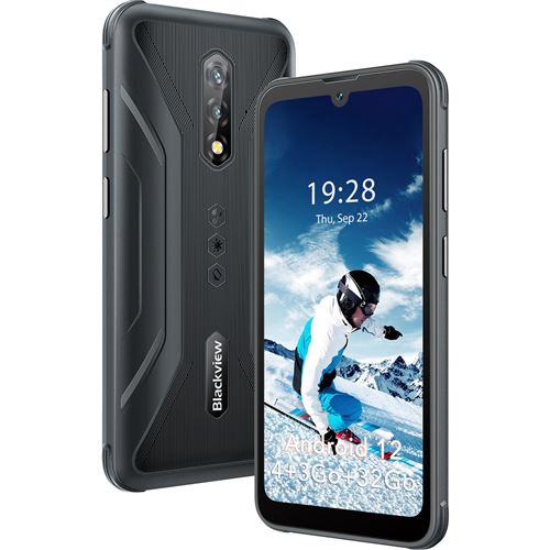 Smartphone Robuste Blackview BV5200 Pro 6,1 4Go+64Go/TF 512Go 13MP+8MP 5180mAh Android 12 IP68&IP69K NFC/Face ID/Dual SIM 4G+5G Wi-FI - Noir