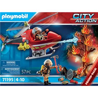 PLAYMOBIL 71195 - Hélicoptère bombardier des pompiers