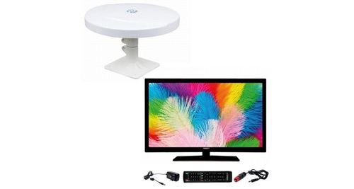 Pack antarion tv led 22 55cm téléviseur full hd 12v antenne tnt omnidirectionnelle