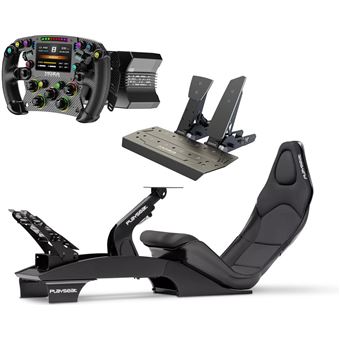 Moza Racing F1 Race Set – R9 V3 basis + FSR2 Stuur + SR-P Pedalen + Playseat F1 Cockpit Zwart – PC - 1