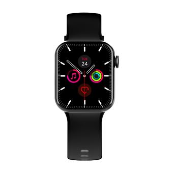 Montre Connectée Écran Carré Notifications Appels Suivi Santé BigBen Connected Noir - 1