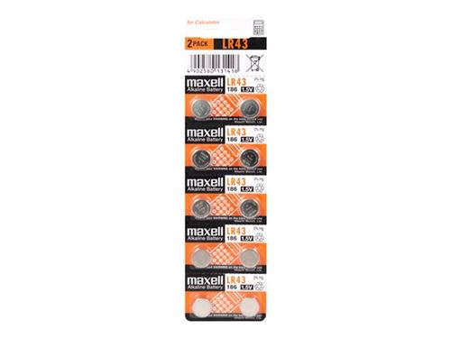 Maxell lr43 10pk (5x2) blister