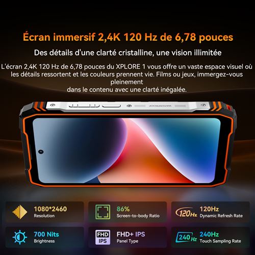 OSCAL TANK 1 Rugged Smartphone 5G, 20000mAh 55W, 36GB+256GB, 64MP+50MP+20MP Night Vision, 6.78 FHD+ 120Hz & 2.01 Display Sec., Android 15 Telefono Indistruttibile 2025, IP68/IP69K/NFC/OTG 1PCS