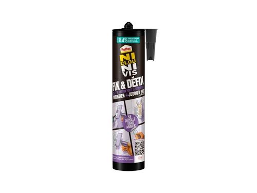 Pattex - Colle de fixation Ni Clou Ni Vis Fix & Defix - Cartouche 308g - Image 3
