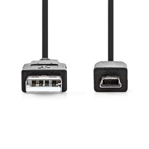 Nedis - Câble USB - USB (M) pour mini USB type B (M) - USB 2.0 - 2 m - noir