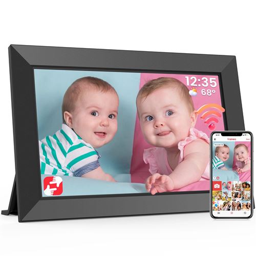  Cadre photo num&eacute;rique WiFi 10.1'' - &eacute;cran tactile IPS HD, 32 Go, rotation auto, partage instantan&eacute;