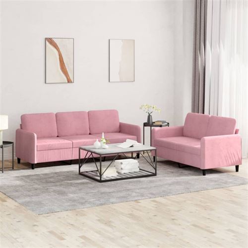 Vidaxl Rose Ensemble Canapés 2 Pcs - Image 3
